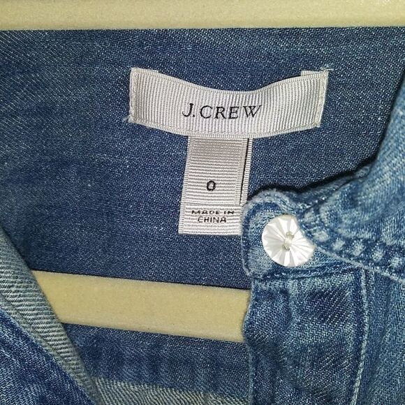 J. Crew Chambray/Denim Tunic/Dress SZ 0 - Picture 6 of 9